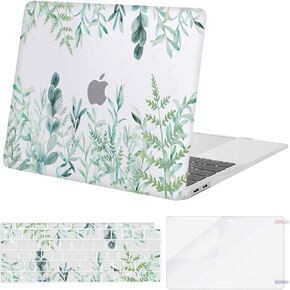 MOSISO Compatible with MacBook Air 13 inch Case 2022 2021 2020 2019 2018 Release A2337 M1 A2179 A1932 Retina Display Touch ID, Plastic Plants Hard Shell&Keyboard Cover&Screen Protector, Transparent