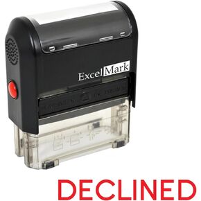 DECLINED Self Inking Rubber Stamp - Red Ink (ExcelMark A1539)
