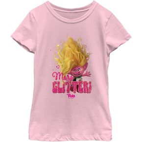 DREAMWORKS TROLLS Trolls More Glitter Viva Girls Short Sleeve Tee Shirt
