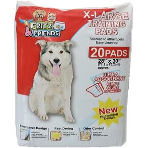 Dog Training Pads, Extra Large Ultra Absorbent 20 Count by Fritz & Friends