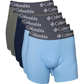 Columbia 6 Pack Performance Boxer Brief | Light Blue/Navy/Stone Green | Medium