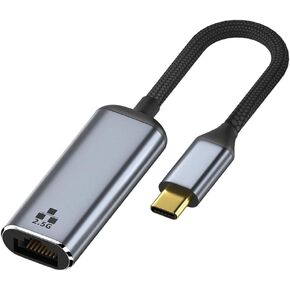Type C to RJ45 2.5G Gigabit Ethernet Adapter，USB C to Ethernet Adapter 10 100 1000 2500Mbps，Network Adapter for Windows, Android, OS