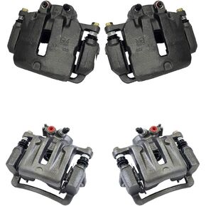 Callahan OE Replacement Semi-Loaded Front and Rear Brake Caliper Set [For 2010 2011 2012 2013 2014 2015 2016 2017 Chevy Equinox GMC Terrain]