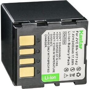 Kastar BN-VF714 Battery 2-Pack Replacement for JVC BN-VF707 BN-VF707U BN-VF707UE BN-VF707US BN-VF714 BN-VF714U BN-VF714UE BN-VF714US BN-VF733 BN-VF733U BN-VF733UE BN-VF733US Battery, AA-VF7U Charger