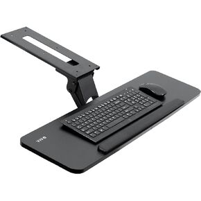 VIVO Adjustable Computer Keyboard and Mouse Platform Tray, 34 x 10 inch Ergonomic Under Table Desk Mount Drawer Underdesk Shelf, Black, MOUNT-KB36B