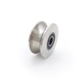 3in V Groove Wheel Stainless Steel Rolling Gate Wheels Slide Gate Wheel Heavy Duty Pulley V Track Roller with Double Bearings Rigid Caster Sliding Door Rollers Replacement
