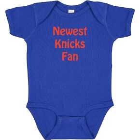 NY Fan Newest Knicks Fan Baby Baseball Bodysuit Outfit