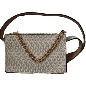 Michael Kors MK Signature Fanny Pack Belt Bag Vanilla Medium