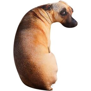 Dog Pillow 3D Simulation Dog Shaped Pillow,27.6" Funny Shiba Inu Dog Plush Pillow Dog Stuffed Animal Pillow Chair Cushion for Hoom Decor (A)