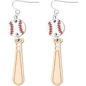Baseball Earrings Softball Bat Earrings for Women Personalized Baseball Mom Earrings Sports Earrings Baseball Drop Dangle Earrings Jewelry for Girls