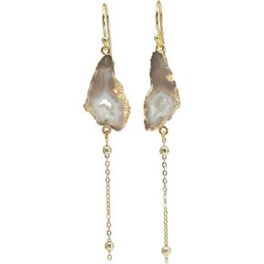 Agate Dangle Drop Earrings Geode Earrings Stone Size 20-30MM Approximately