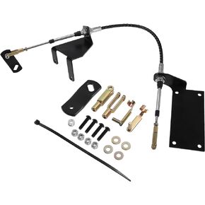 X AUTOHAUX 1 Set Transmission Shift Linkage Kit for Jeep Wrangler TJ 1997-2006 Black Silver Tone