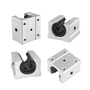 CNCCANEN SBR16 Linear Rail 500mm SBR16 Linear Rails and Bearings 2Pcs SBR16-500mm Linear Guide Rails with 4Pcs SBR16UU Bearing Blocks, 500mm Linear Rails for CNC DIY 3D Printer Rails