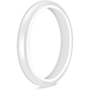 Ceramic Rings for Women - Classic Wedding Rings for Men & Woman | 3mm Ceramic Ring Band | Ceramic Ring for Men | Wedding Bands for Her & Mens Rings | Mens Wedding Band Size 7