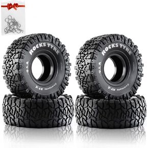 1.9 Crawler Tires black（4pcs Emperor Version）， RC crawler tires all terrain use.for Axial SCX10 II III TRX4 Redcat Gen 8 Gen7 RC4WD Gifts 1/10 rc body clips.