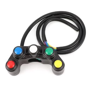 Handlebar Switches 5 in 1 Motorcycle Handlebar Control Switches 22mm Handlebar Toggle Switch AUX Light Switch Universal Light Turn Signal Switch