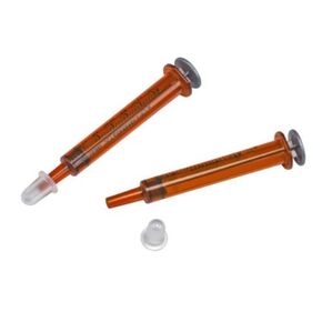 Covidien 8881903010 Monoject Oral Syringe, Polypropylene, 3 mL Capacity, Amber (Pack of 100)