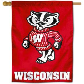 Wisconsin Badgers House Flag Banner