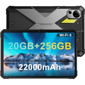 FOSSiBOT DT2 10.4in Waterproof Tablet,20GB+256GB Rugged Android Tablet 22000mAh 66W Rapid Charging Android 13 Tablets 2K Display4G LTE/WiFi 6 Tablet G99 Chip/64+32MP/IP68/IP69K/Fingerprint/Face Unlock