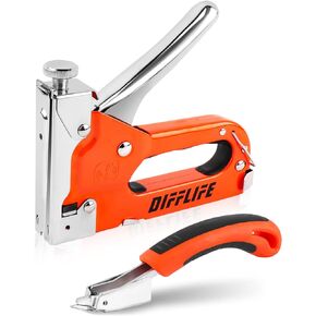 Staple Gun NEU Master, 3 in 1 Heavy Duty Staple Gun with Stapler Remover and 1800Pcs Staples, Manual Staple Gun for Upholstery, Fixing Material, Decoration, Carpentry, Furniture