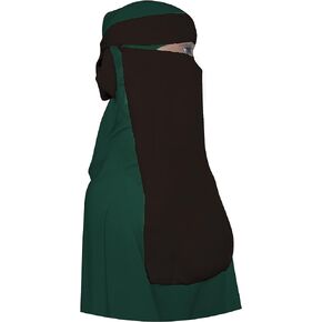 Half Nosepiece Face Cover Veil Breathable Clothing For Islam Muslim Islamic Hijab Hejab Women Womens Jilbab Burqa Abaya (Dark Brown)