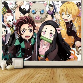 Timimo Anime Tapestry Poster - Japanese Anime Merchandise - Anime Decorations Wall Art - Room Decoration, Birthday Wallpaper 78.7x59 Inches
