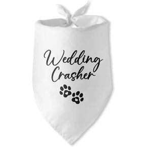 Wedding Crasher Dog Bandana Engagement Gifts for Couples Dog Wedding Engagement Bandana Announcement Photo Prop Pet Scarf Accessories for Pet Dog Lovers Gifts