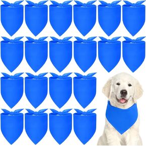 Abbylike 20 Pcs 20 Pcs Sublimation Blank Dog Bandanas Plain Bandanas for Dogs Heat Transfer Triangle Bibs DIY for Puppy Cat Pets Birthday Costume Accessories Party Decoration (Black,White,Small)