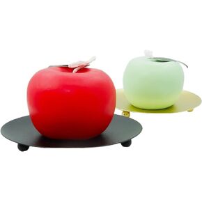 6Pcs Strawberry Shaped Scented Candles 2Pcs Bomboo Candlestick,Fruit Aroma Soy Wax Decorative Mini Candle for Home Decor Table Photo Prop Novelty Candles Birthday,Scented Candles for Women