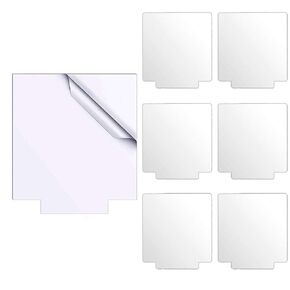6 Pcs 2mm Acrylic Sheet Clear Cast Plexiglass Square Panel Thick Plastic Glass Board with Double Sided Protective(5.9"x 5.1") for LED Light Base Signs DIY Display Projects Craft