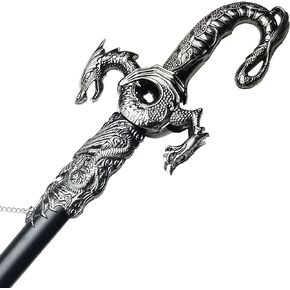 Saint George Dragon Saber Fantasy Knight Sword - Dull Blade - for Collections, Gifts