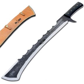 PAL 2000 KNIVES Custom Handmade Spring Damascus Sword with Sheath - Viking Sword Hunting Full tang longsword for men (6023)