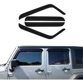 Wind Deflector Compatible with 07-18 Jeep Wrangler JK 2 Door Sun Rain Guards Window Visors 92328