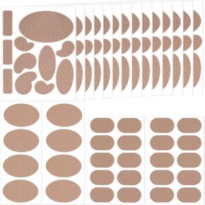 18 Sheets Moleskin Adhesive Pads, Multi-Shaped & Oblate & Oval Moleskin Tapes, Anti-Wear Moleskin Strips Prevention Pads Mole Skin Patch for Feet Heels