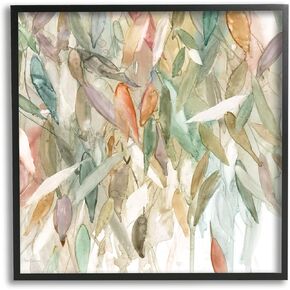 Stupell Industries Abstract Cascading Tree Leaves Autumnal Blooming Foliage, Design by Carol Robinson,Green