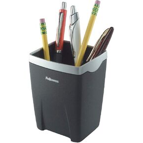 Fellowes Office Suites Pencil Cup, Black/Silver (8032301)