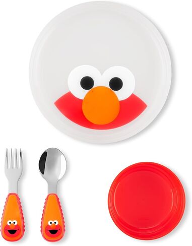 Skip Hop x Sesame Street Toddler Feeding 4-Piece Mealtime Set, Cookie Monster in Saudi Arabia
