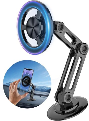 Magnetic Phone Holder for Car,Fits MagSafe Car Mount[Universal 360° PRO Rotation] Hands Free Car Holder Mount for Dashboard,Magnet Phone Holder for Mobile Phones,Car Gifts in Saudi Arabia