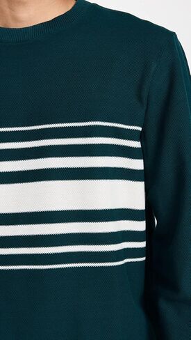 Club Monaco Men's Stripe Pique Crewneck Sweater in Saudi Arabia