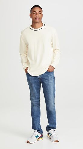 Club Monaco Men's Stripe Pique Crewneck Sweater in Saudi Arabia