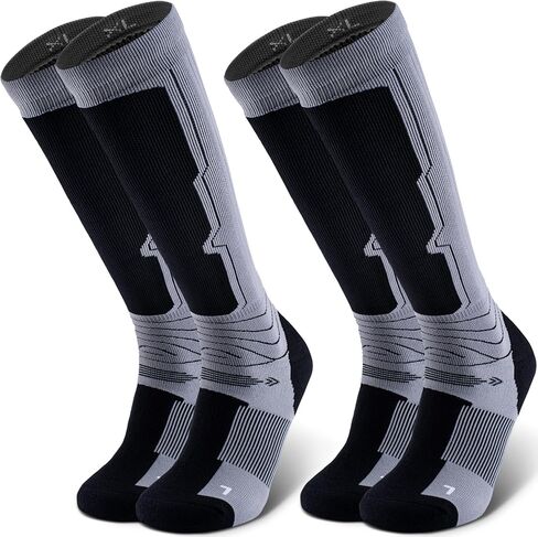 Ski Socks Merino Wool (Pack of 2) for Skiing, Snowboarding, Winter Warm in Saudi Arabia