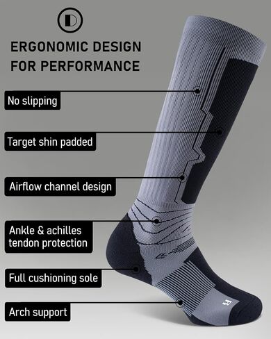 Ski Socks Merino Wool (Pack of 2) for Skiing, Snowboarding, Winter Warm in Saudi Arabia