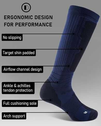 Ski Socks Merino Wool (Pack of 2) for Skiing, Snowboarding, Winter Warm in Saudi Arabia