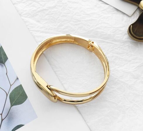 Dcfywl731 Gold Cuff Bracelets for Women Hammered Bangle Bracelet Wrist Cuff Wrap Bracelets Chunky Open Wide Wire Bracelets Jewelry Gifts for Women in Saudi Arabia