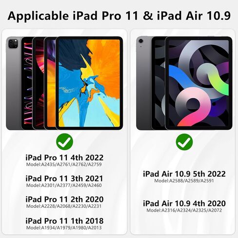 TopPerfekt for iPad Pro 11" 4th/3rd/2nd/1st Gen (2022/2021/2020/2018) Keyboard Case, Magnetically Absorbent, Auto Sleep/Wake, Support 2nd Gen Pencil Wireless Charge, with Pencil Holder - Black Leopard in Saudi Arabia