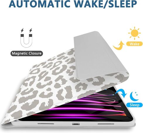 TopPerfekt for iPad Pro 11" 4th/3rd/2nd/1st Gen (2022/2021/2020/2018) Keyboard Case, Magnetically Absorbent, Auto Sleep/Wake, Support 2nd Gen Pencil Wireless Charge, with Pencil Holder - Black Leopard in Saudi Arabia