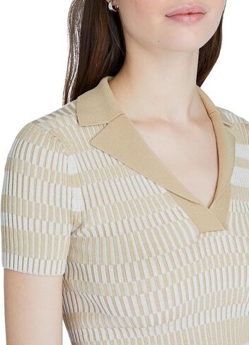Club Monaco Women's Ribbed Johnny Collar Sweater Tee in Saudi Arabia