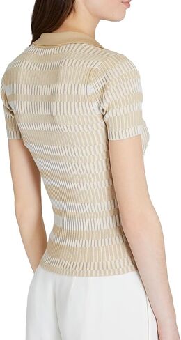 Club Monaco Women's Ribbed Johnny Collar Sweater Tee in Saudi Arabia