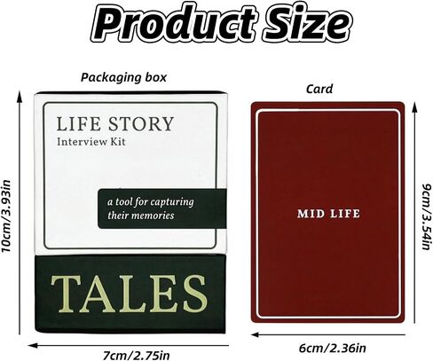 150pcs Life Story Interview Kit Cards – Life Story Interview Kit, Engaging Questions for Parents & Grandparents, Memory Sharing Game for Family Nights (A) in Saudi Arabia