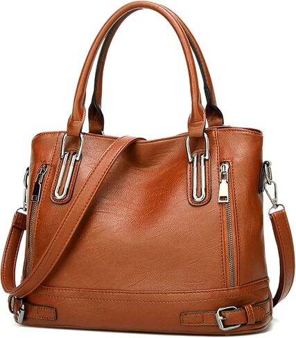 Womens Purses and Handbags Leather Satchel Purses for Women Top Handles Shoulder Bag with Crossbody Strap in Saudi Arabia